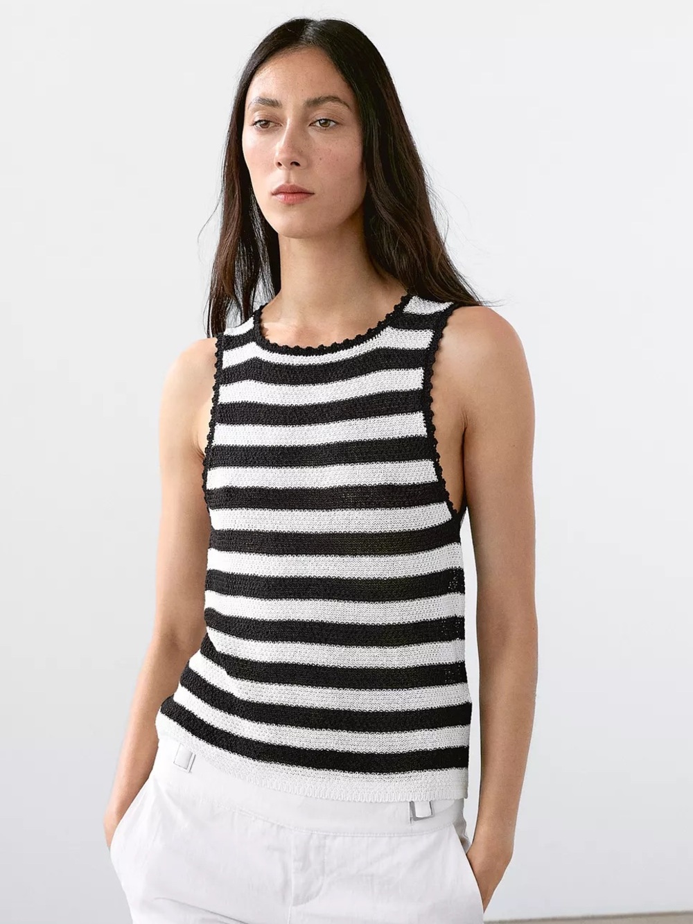 Striped Knit Tank Top - Black & White | Summer | Capsule | Casual